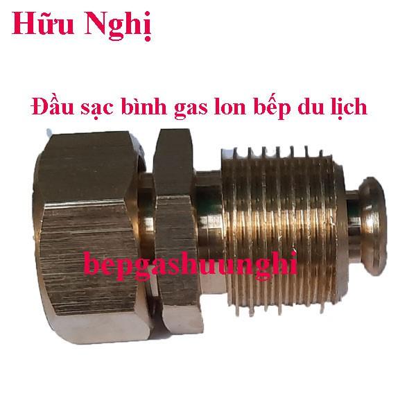 Đầu sạc gas từ bình gas lớn 12kg sang bình gas lom mini, Tặng 1O nút nhựa