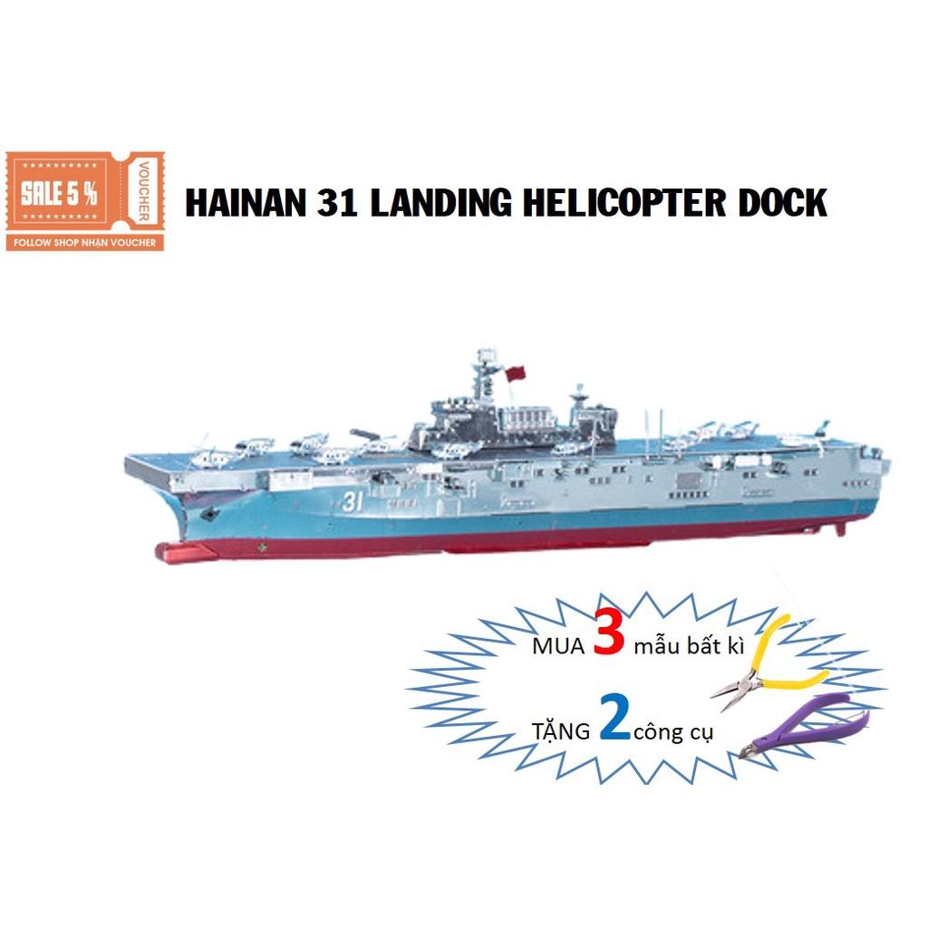 Mô Hình Lắp Ráp 3d Tàu tấn công đổ bộ Hải Nam