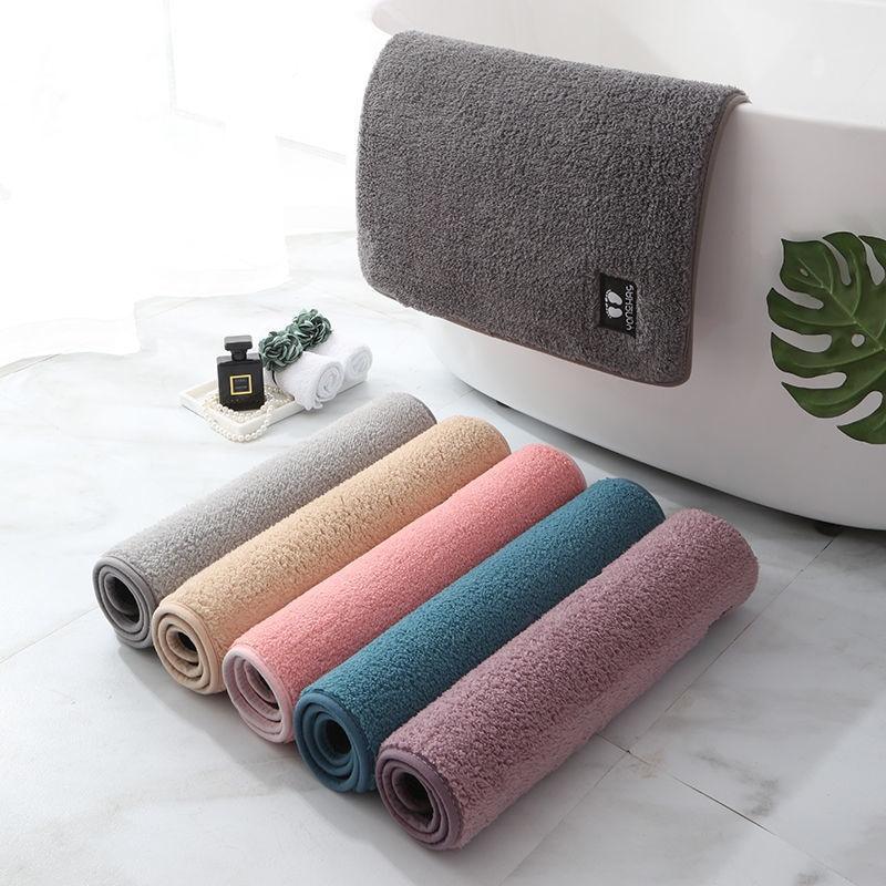 Thảm Lau Chân Nỉ - Chống Trượt, Siêu Thấm Hút Đế Cao Su Cao Cấp Lông Mịn Dày Dặn 40x60cm - Hàng Loại 1