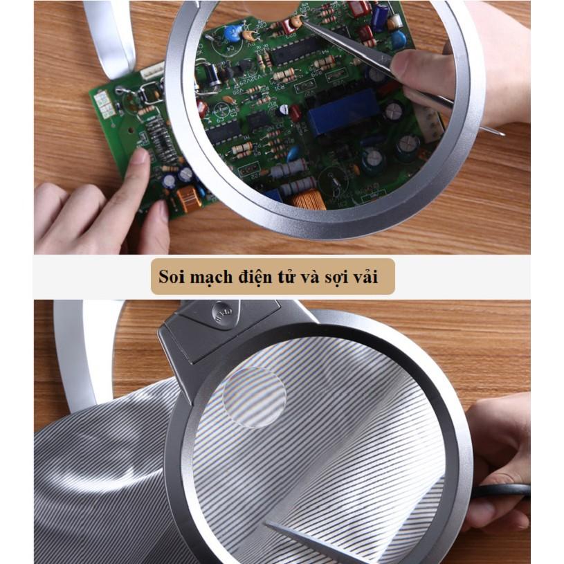 Kính lúp để bàn đế tròn