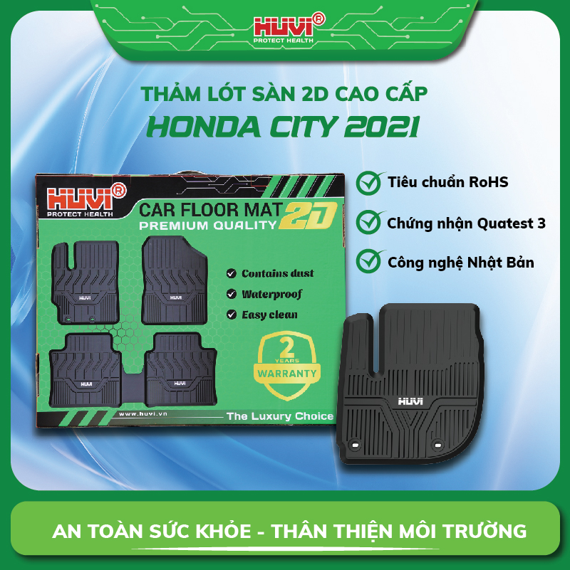 Thảm lót sàn ô tô Honda City 2021 cao cấp không thấm nước, không ẩm mốc, không mùi