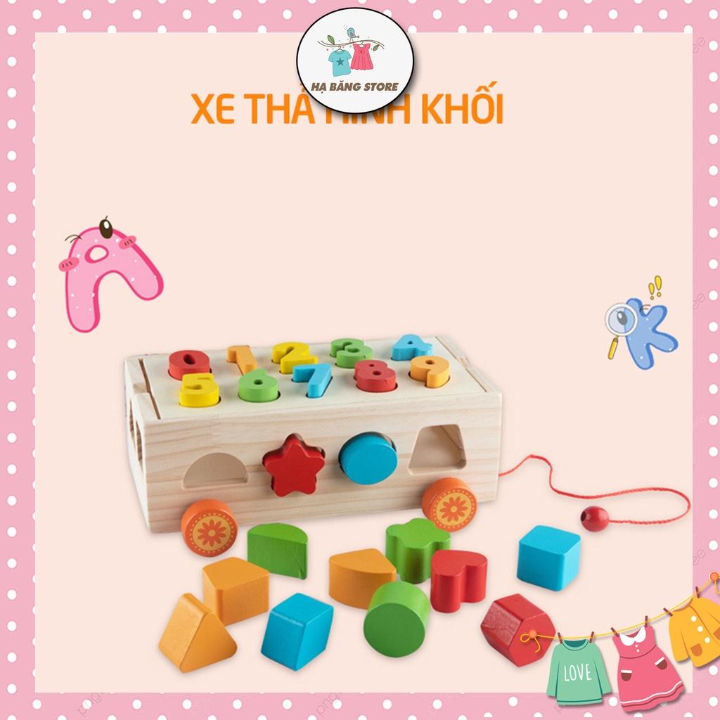 Đồ Chơi Giáo Dục Sớm | Xe Thả Gỗ Hình Học Đồ Chơi Cho Bé