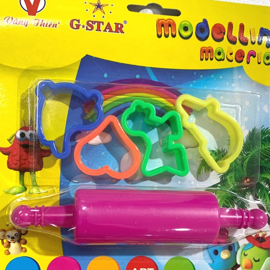 Đất nặn tạo hình 12 màu G-star GS12 có khuôn tạo hình và cây lăn