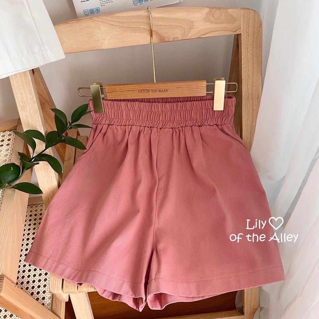 Quần short kaki trơn cạp chun