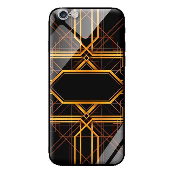Ốp lưng kính cường lực cho iPhone 6 Họa Tiết Vàng Cam - Hàng chính hãng