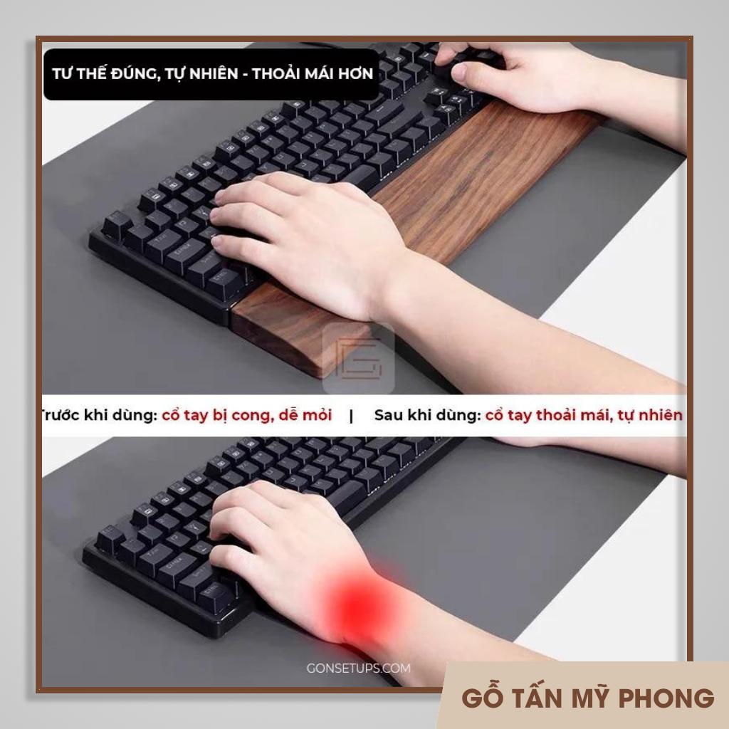 Kê tay bàn phím bằng gỗ tự nhiên nguyên khối loại xịn giá xưởng