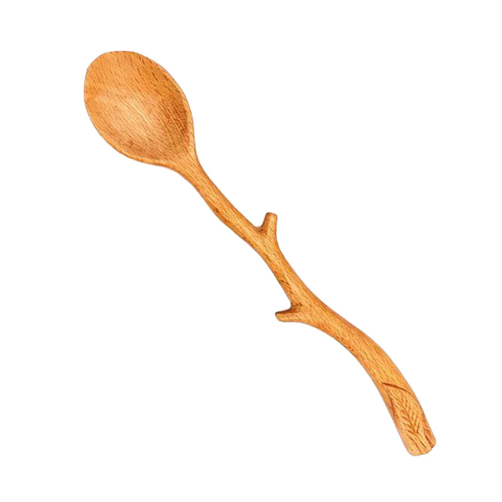 Soup Spoon Tableware Beech Spoons Coffee Stirring Spoon for Household Home