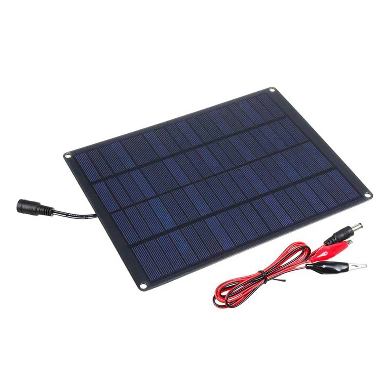 Tấm pin năng lượng mặt trời với kẹp pin & bộ điều khiển, chống nước, sạc dễ dàng với hiệu suất chuyển đổi cao