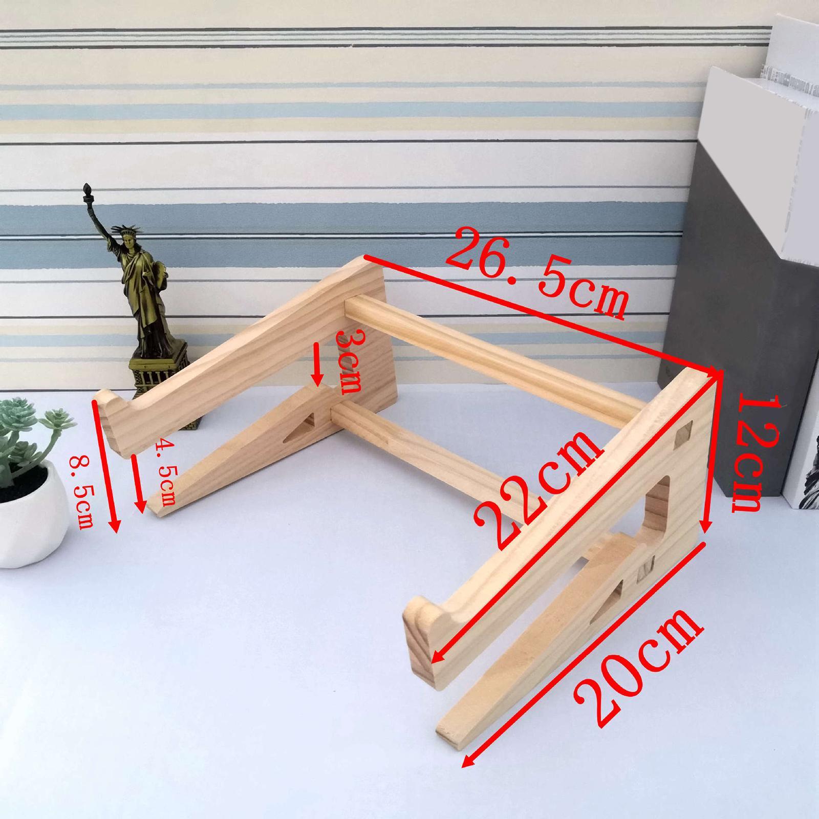 Wooden Laptop Stand Vertical Heightening Stand Detachable Lightweight Computer Stand for Desk