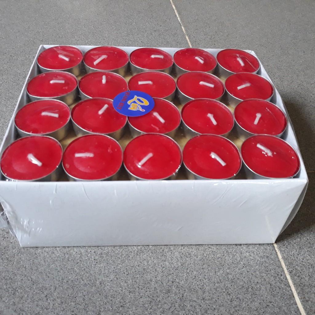 Đèn Cầy Tea Light Đế Thiếc Cháy Lâu Đồ Thờ Cúng Thiên Lộc - Hộp 100 Viên Thiếc