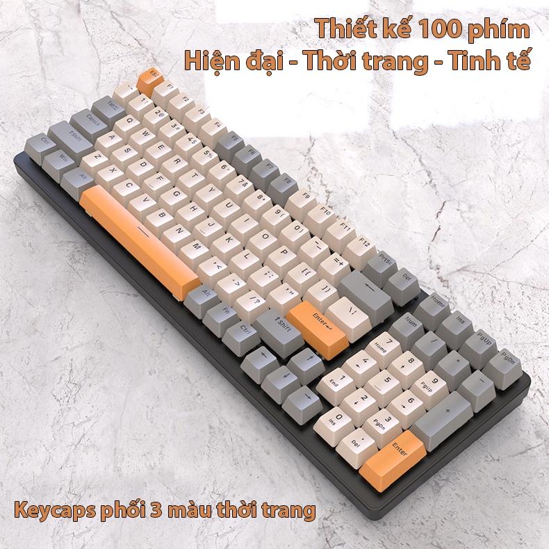 Bàn phím cơ Coputa Bàn phím máy tính laptop gaming có dây cao cấp Full LED Rainbow nhiều chế độ K3