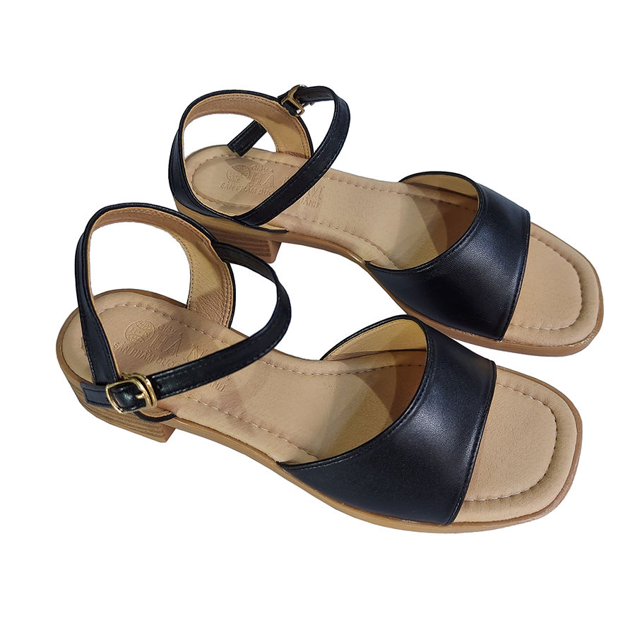 Giày Sandal Nữ Cao Gót HÀ NAM Da Bò Thật Thời Trang Cao Cấp 3cm DNU2178