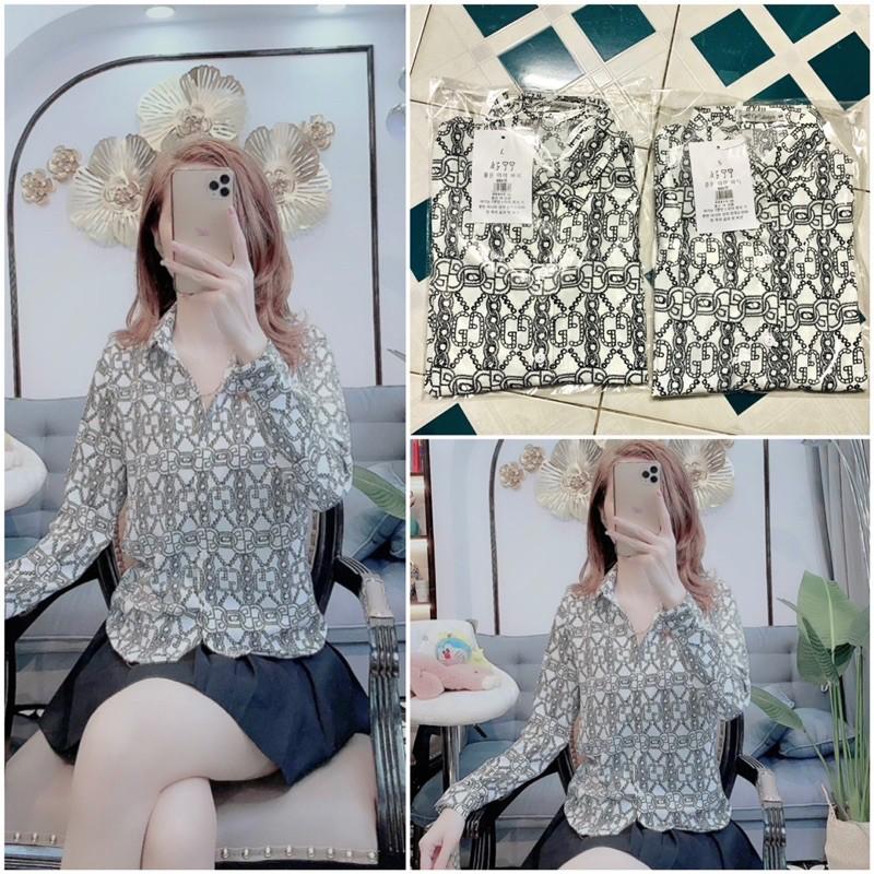 Áo sơ mi hoạ tiết cổ đức dài tay cá tính sale sốc