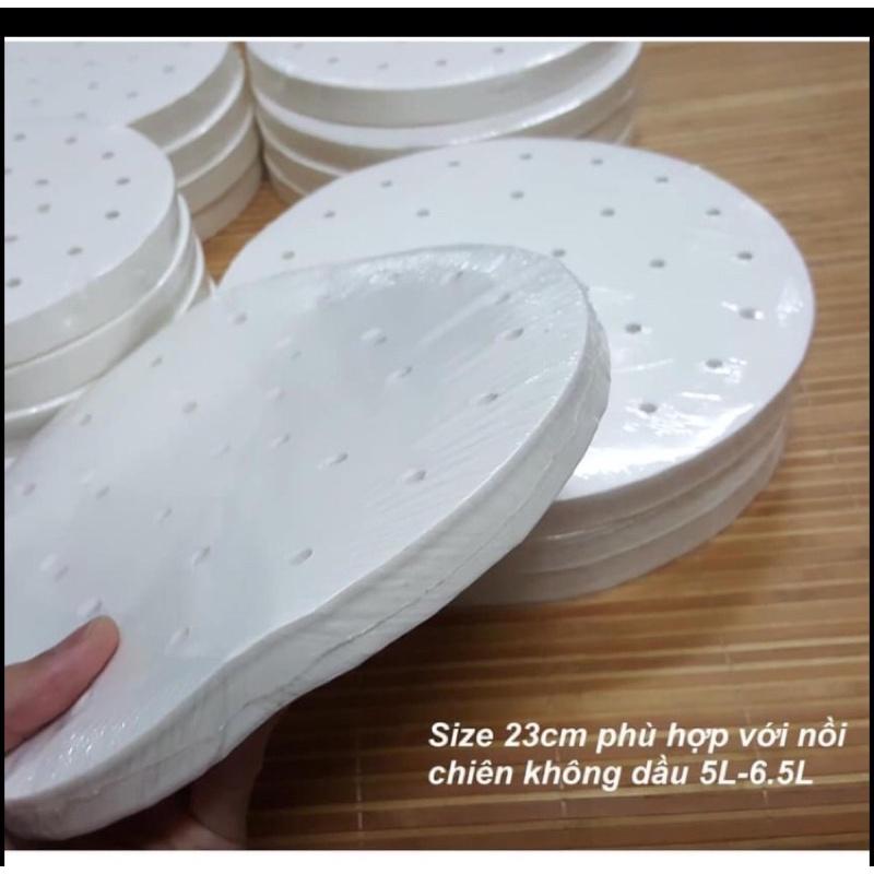 Giấy Nến Đục Lỗ Cho Nồi Chiên Không Dầu Tiện Lợi0