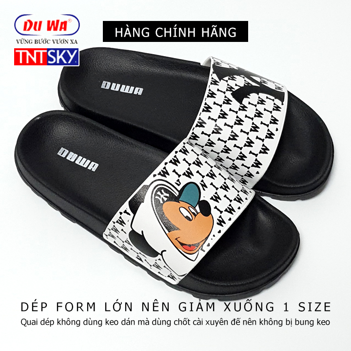 Dép nam, nữ quai ngang siêu nhẹ DUWA TK9032 Đen - Hàng chính hãng