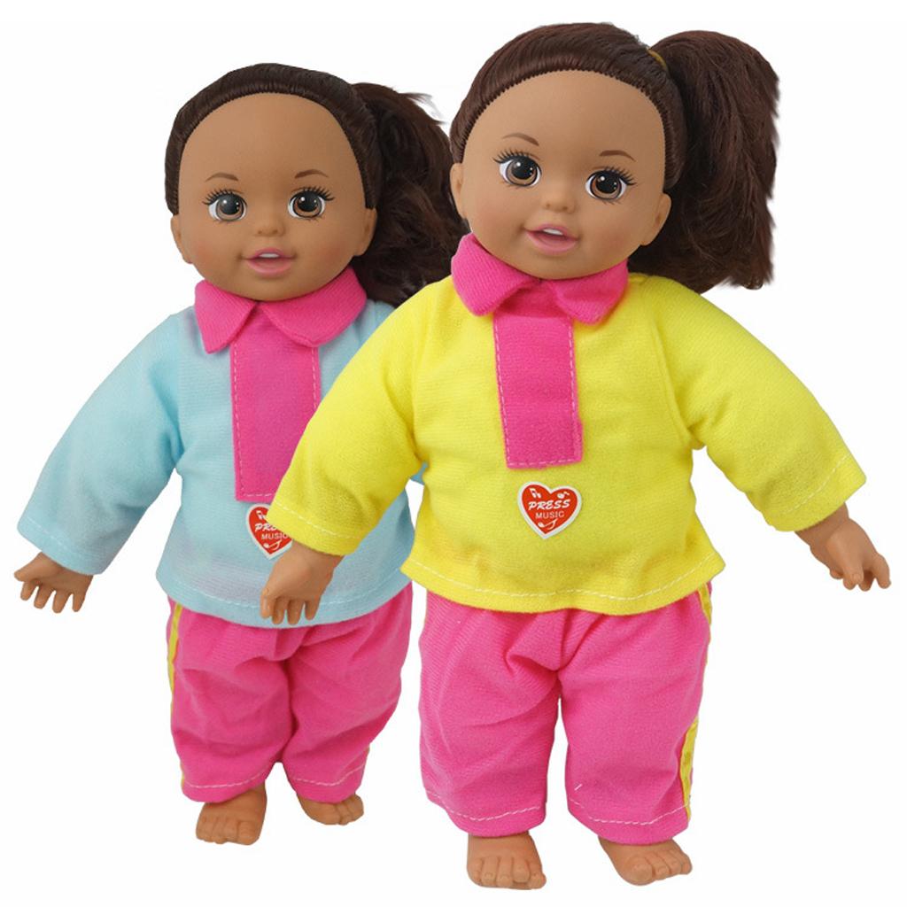 31cm Real Life Baby Girl Doll Vinyl African Newborn Infant In Clothes