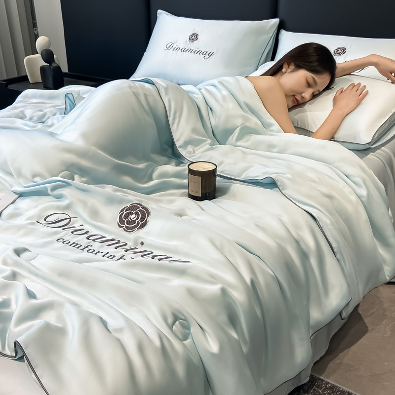 Chăn Ga Gối Đệm Mùa Hè Phi Lụa Cotton Cao Cấp Dream City Chăn Hè Trần Bông Chuẩn Khách Sạn 5 Sao