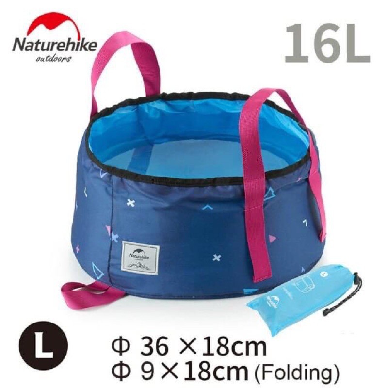 Đồ cắm trại xô nước Naturehike campoutvn du lịch dã ngoại NH15Z002-L túi đựng trái cây nước bia dễ dùng xếp gọn có tay cầm tiện dụng A130