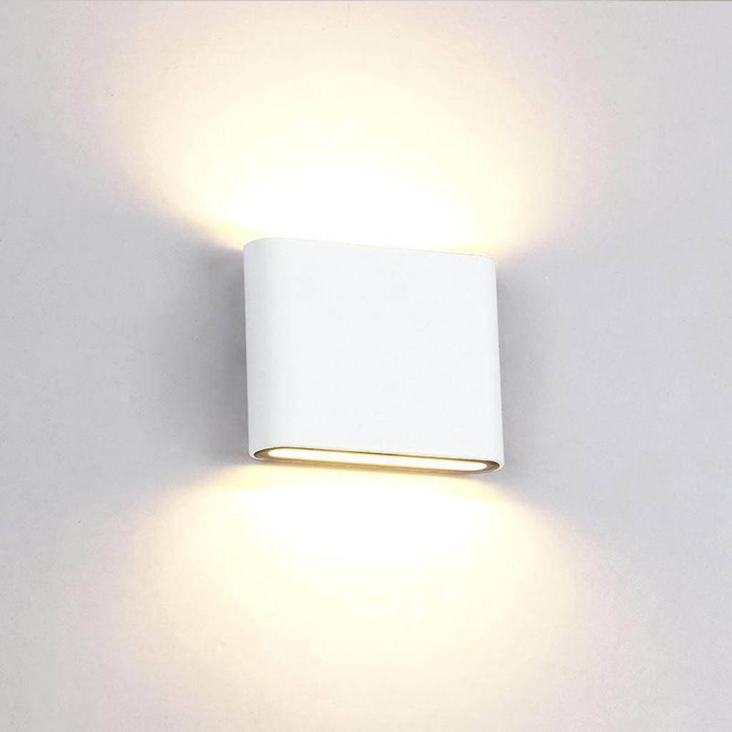 3000K Waterproof LED Up Down Wall Lamp Light Warm White 6W White