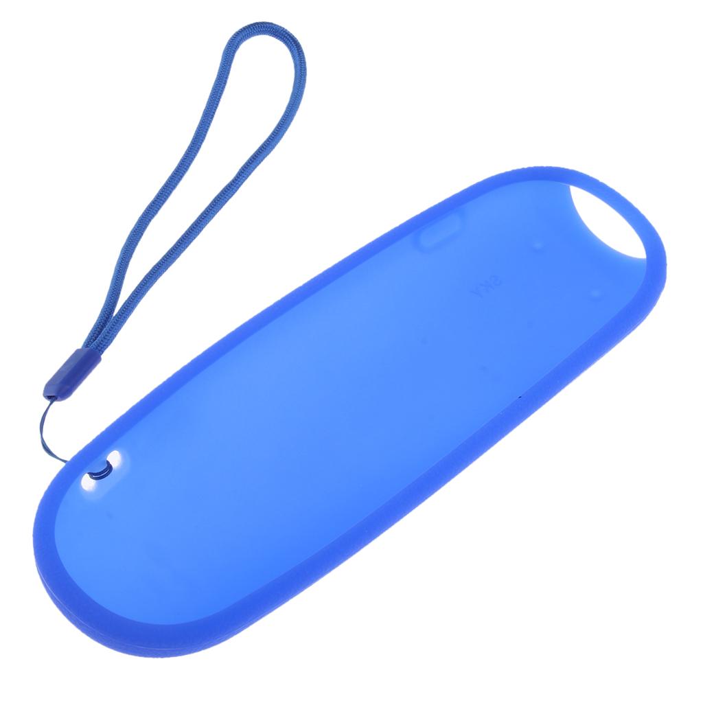 2PC Blue TV Remote Control Cover For Sky Q Touch Remote Controller Black