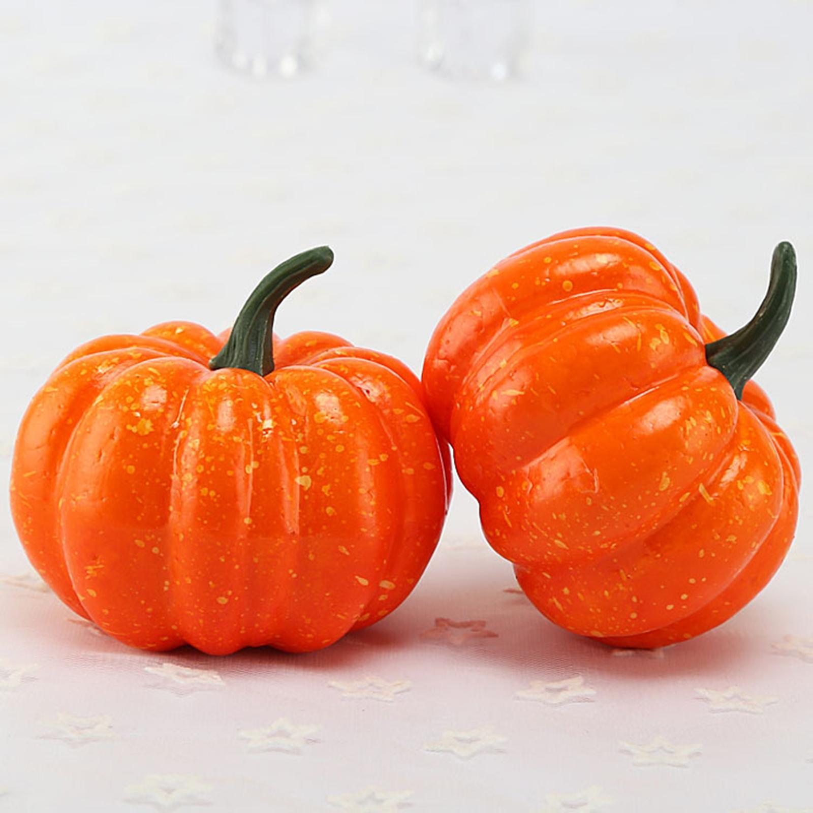 5Pcs Fake Pumpkins Model/ Mini Simulation Pumpkins Model/ Mini Children's Education Tool /Fake Foam Pumpkins for Halloween