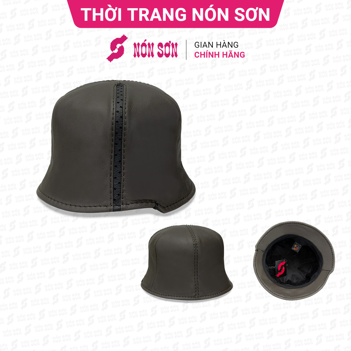 Mũ vành da cao cấp thời trang NÓN SƠN chính hãng MH025D-XR1