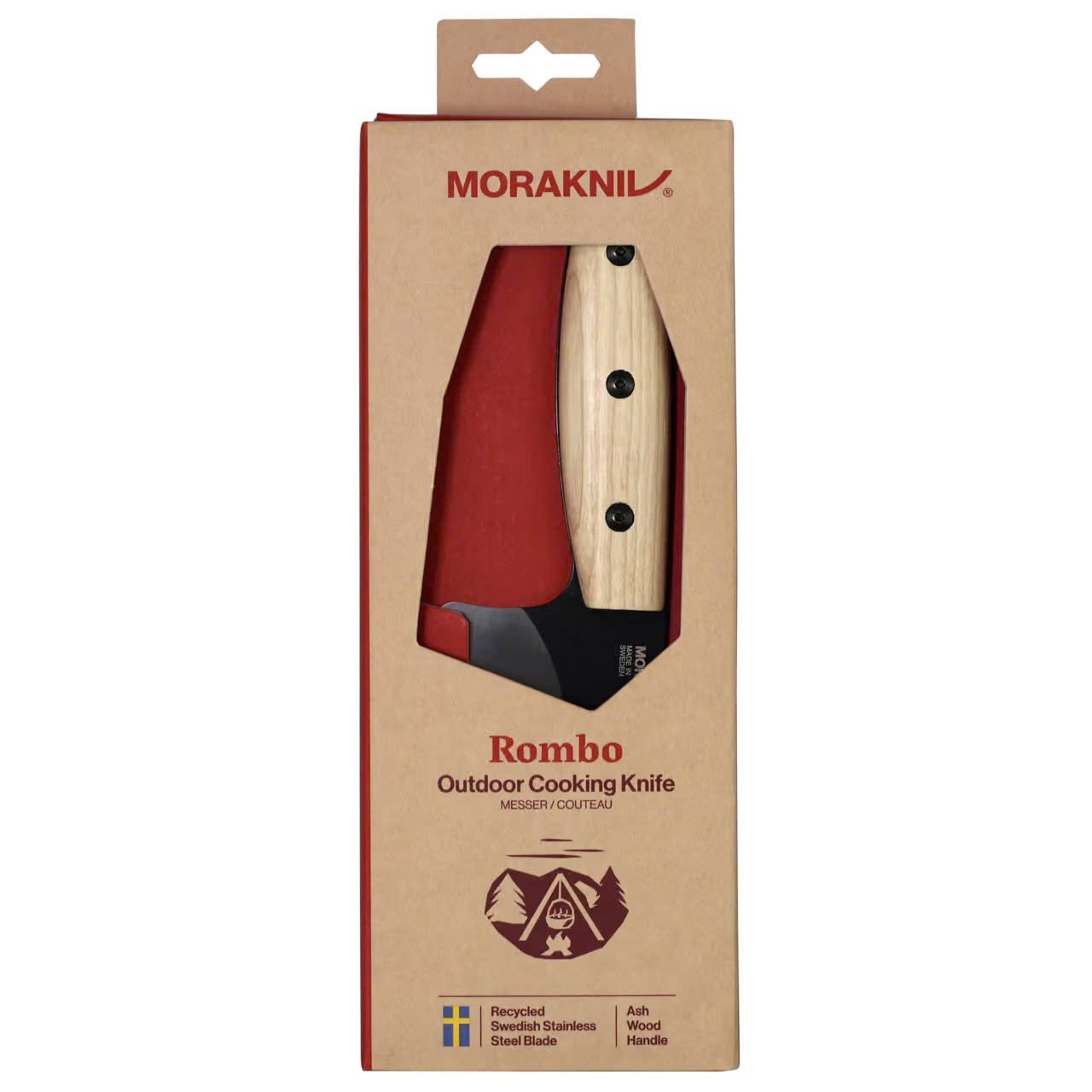 Dao bếp Morakniv Rombo BlackBlade thép Thuỵ Điển cán gỗ Tần Bì