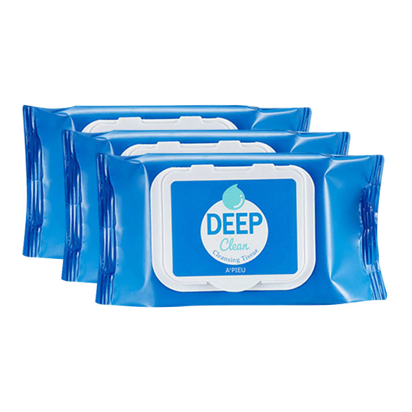 Combo 3 Khăn Giấy Tẩy Trang A'pieu Deep Clean Cleansing Tissue (3 x 25pcs)