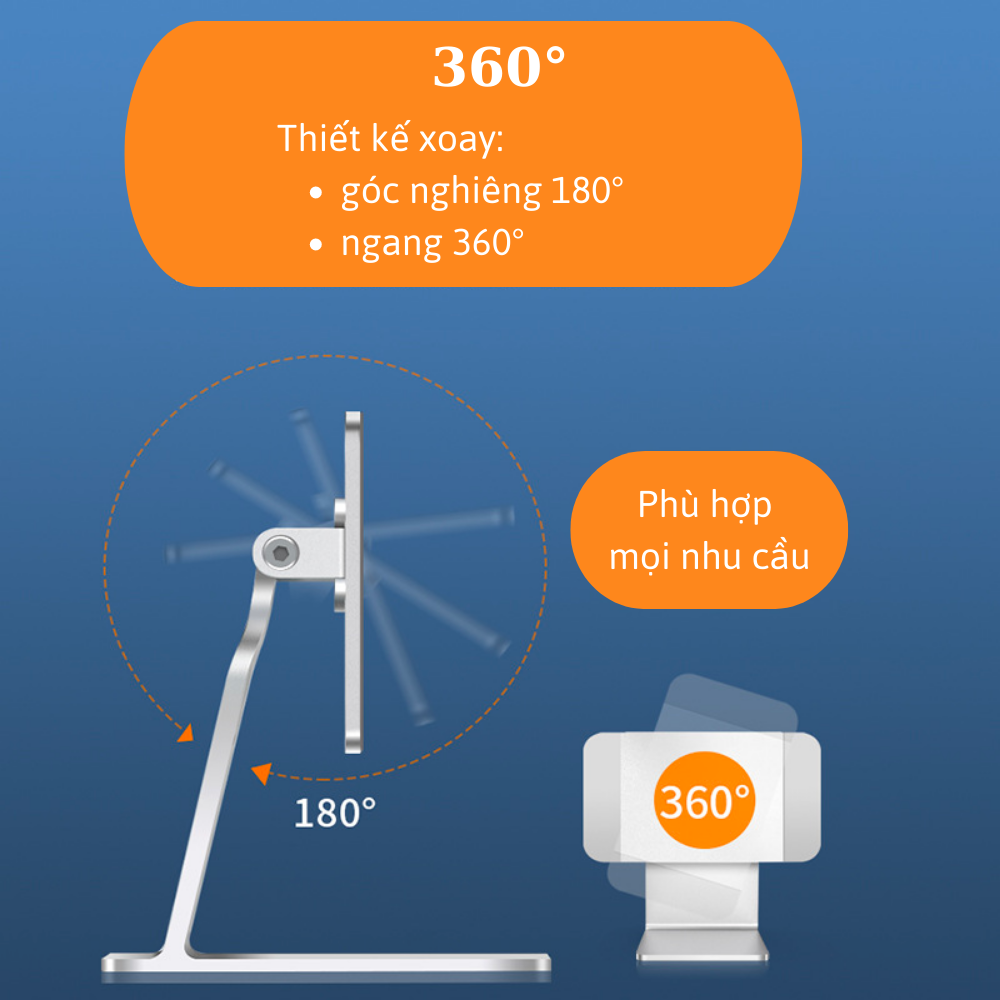 Stand/ Kệ giá đỡ nhôm hít nam châm dành cho ipad máy tính bảng kiểu iMac M1 điều chỉnh nhiều góc độ, gấp gọn - Hàng chính hãng