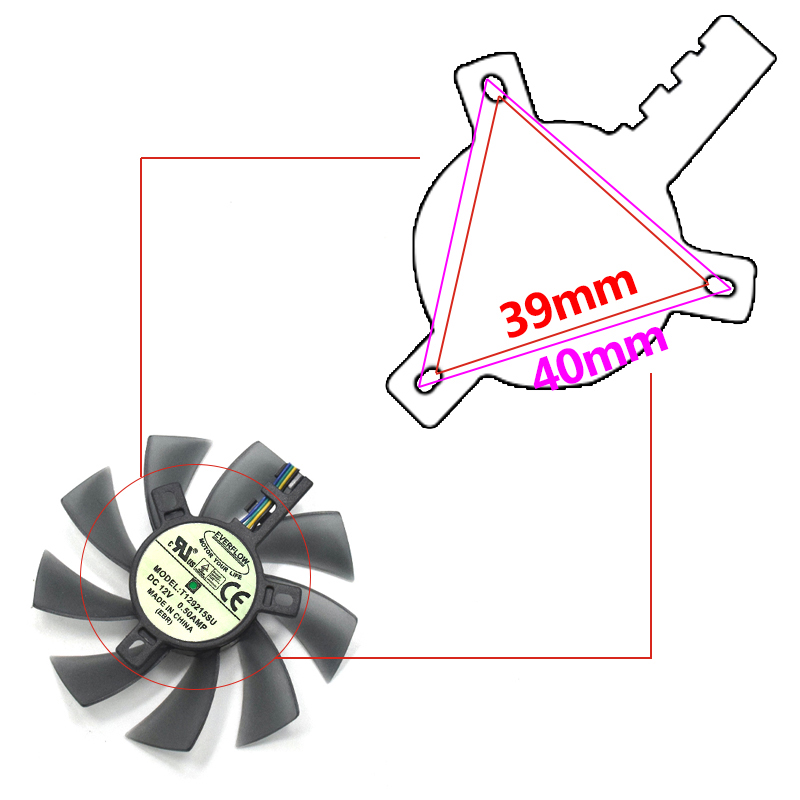 DIY 87MM T129215SU PLD09210S12HH 4PIN GTX1060 Cooling Fan For GIGABYTE GTX 1050 1060 RX580 570 RX470 XFX RX480 HISR X470 Fans