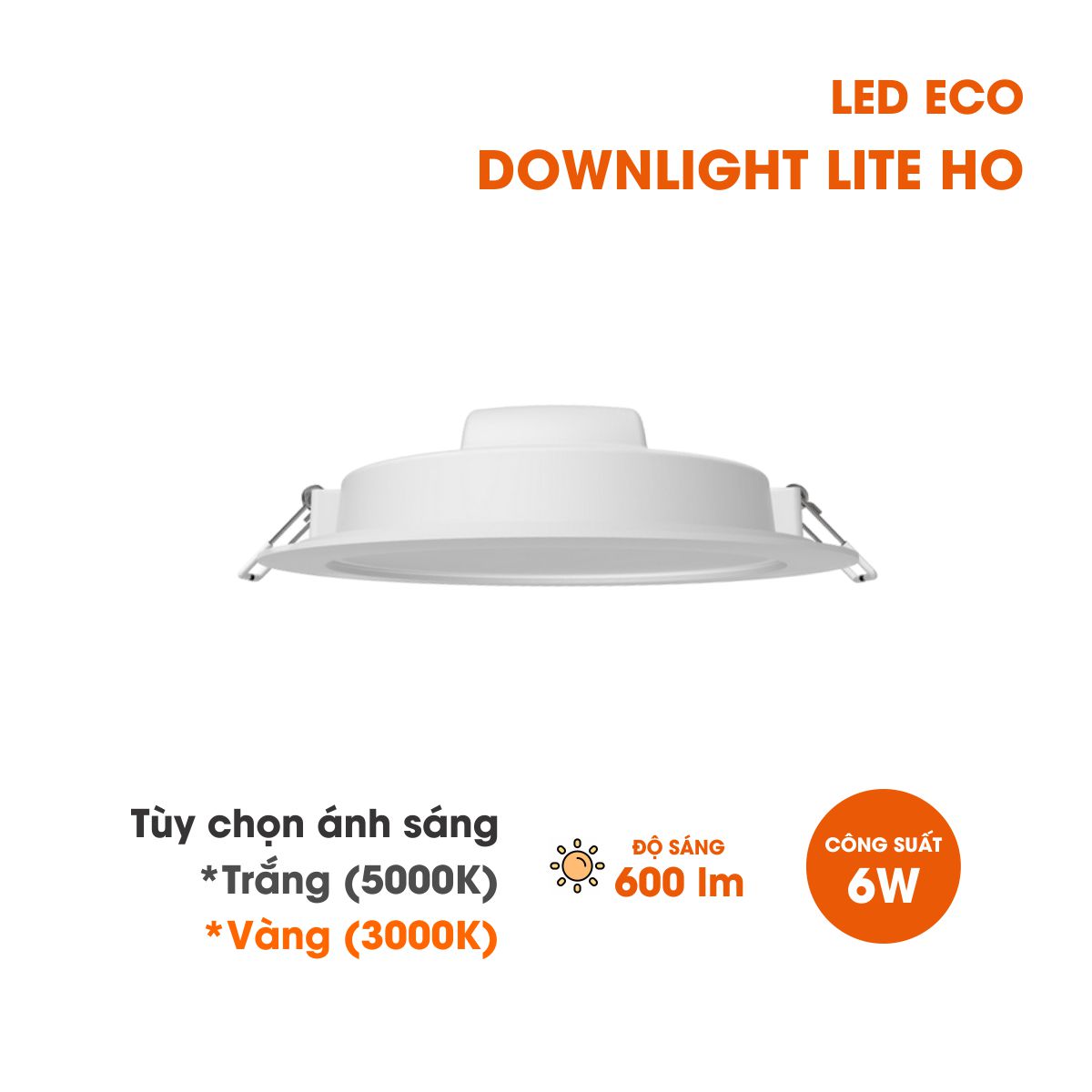 Đèn LED âm trần LED ECO DOWNLIGHT LITE LEDVANCE - Tuổi thọ: 20,000 giờ, CRI>80, Thiết kế mỏng, tinh tế, hiện đại