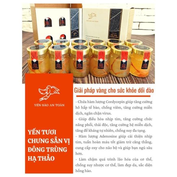 Lốc 6 hũ yến chưng đông trùng không đường hũ 70ml