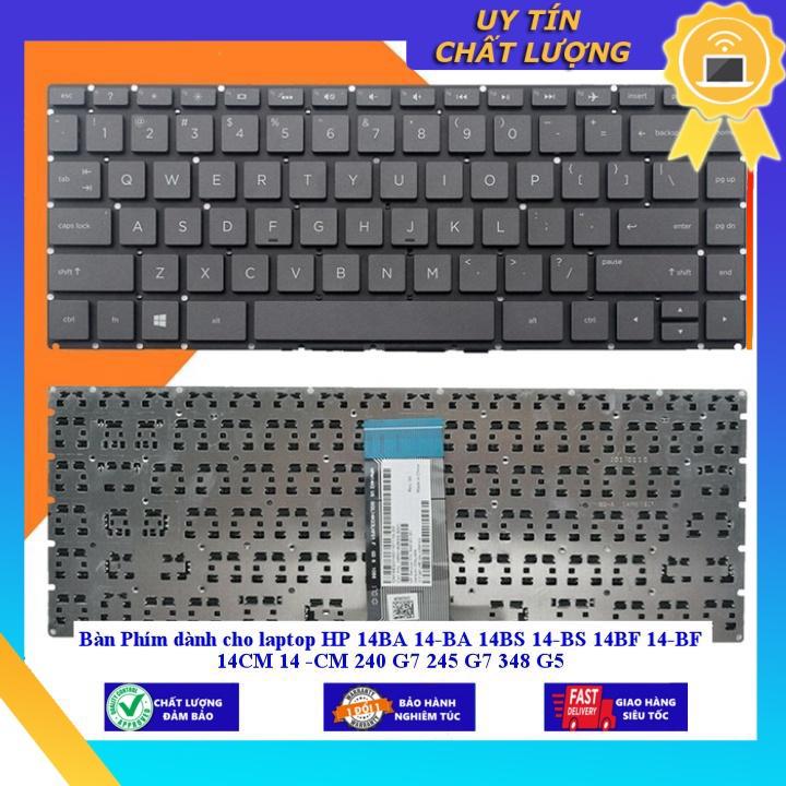 Bàn Phím dùng cho laptop HP 14BA 14-BA 14BS 14-BS 14BF 14-BF 14CM 14 -CM 240 G7 245 G7 348 G5 - MÀU ĐEN - Hàng Nhập Khẩu New Seal