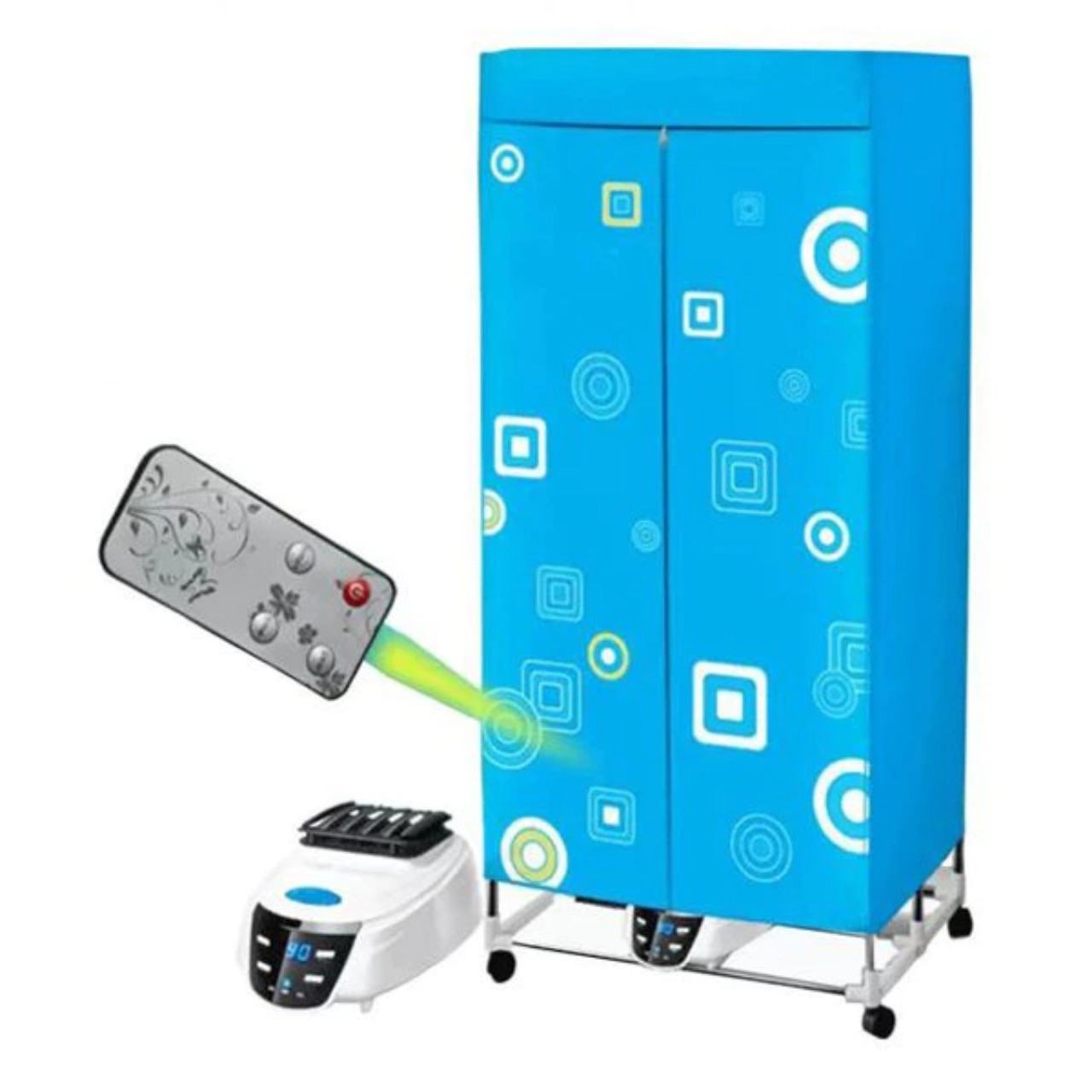 Máy sấy quần áo, Tủ sấy quần áo gấp gọn 1300W tải trọng 15kg hàng cao cấp hong khô nhanh