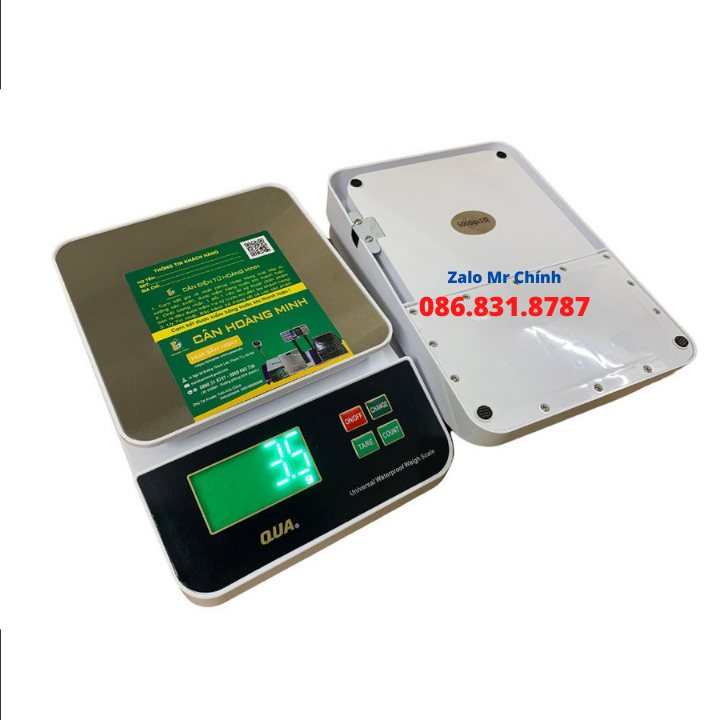 Cân Điện Tử Thực Phẩm Chống Nước Dùng Trong Nhà Bếp 5kg, 3kg QUA3/5. Chính Xác Tuyệt Đối, Chống Nước Cao. Sạc USB Tiện Dụng