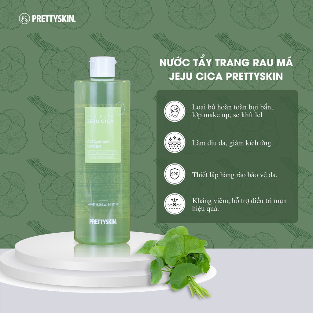 Hình ảnh Nước tẩy trang The Pure Jeju Cica Prettyskin 500ml