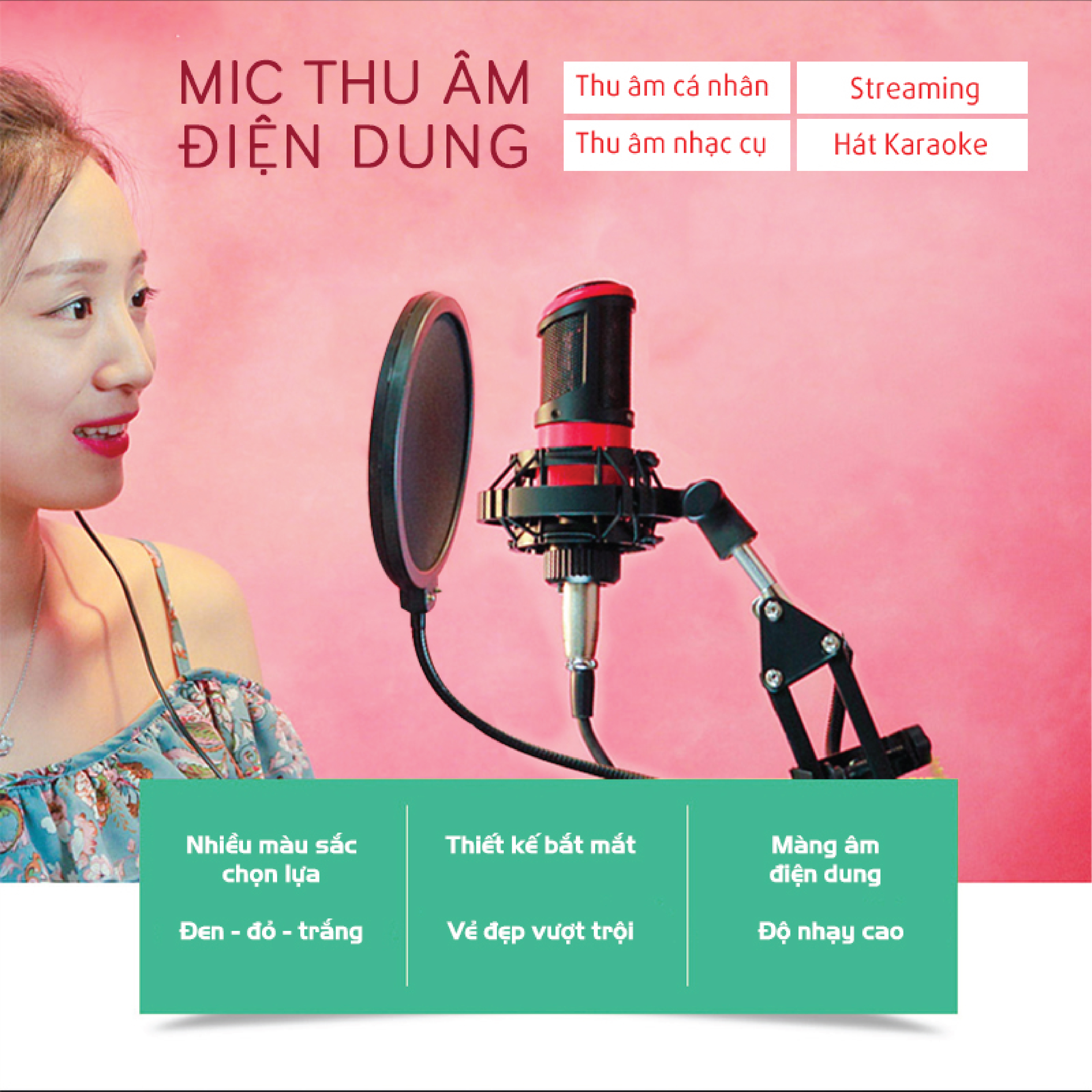 Mic thu âm Takstar PC-K320 [HÀNG CHÍNH HÃNG] - Micro hát karaoke - Mic livestream PC K320 - Mic PC K320 Takstar