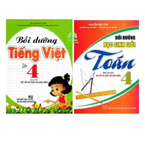 Hình ảnh Sách - Combo Bồi Dưỡng Toán + Tiếng Việt 4 (Bám Sát SGK Kết Nối) (Bộ 2 Cuốn)
