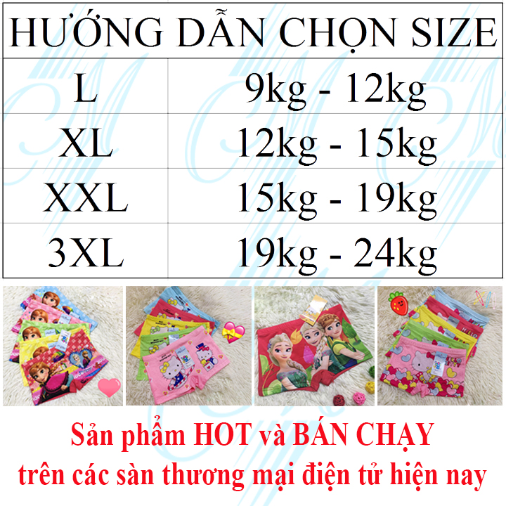 Combo 10 Quần lót đùi cotton bé gái hình con mèo mẫu mới cực đẹp mặc trong váy, vải mát, thấm hút, mềm mại, co giãn tốt