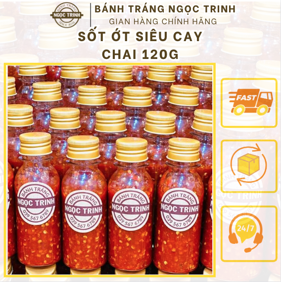 (Hủ 120G) Sốt Ớt Siêu Cay Chấm Bánh Tráng