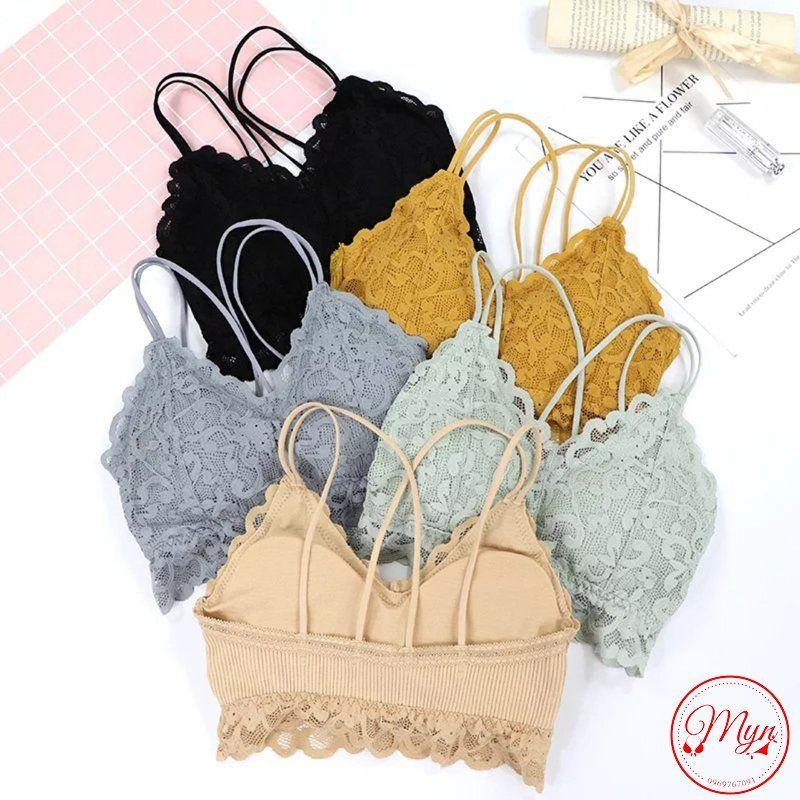 ÁO BRA REN TIỂU THƯ DÂY CHÉO MỀM MẠI GỢI CẢM