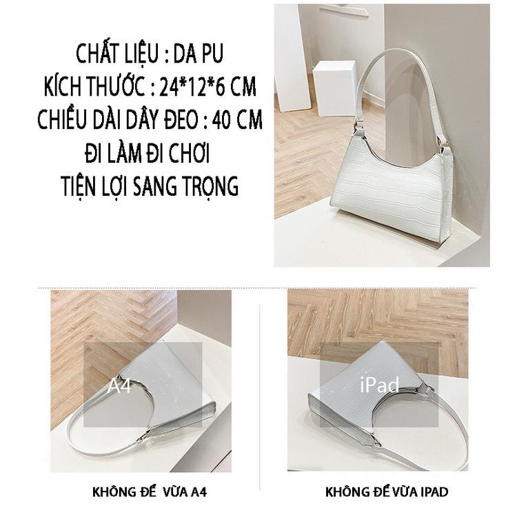 Túi đeo chéo nữ dáng thuyền đi chơi sang trọng thời trang Túi xách kẹp nách nữ Tuxa