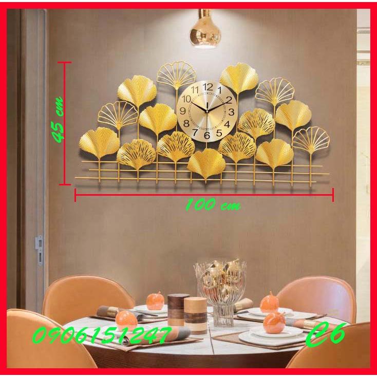 Đồng hồ treo tường trang trí decor C6 kích thước 100 x 45 cm