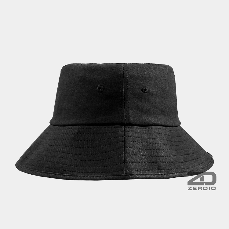 Mũ rộng vành, nón bucket nam nữ trơn đen, be cao cấp, vải cotton 2 lớp dày dặn thoáng mát