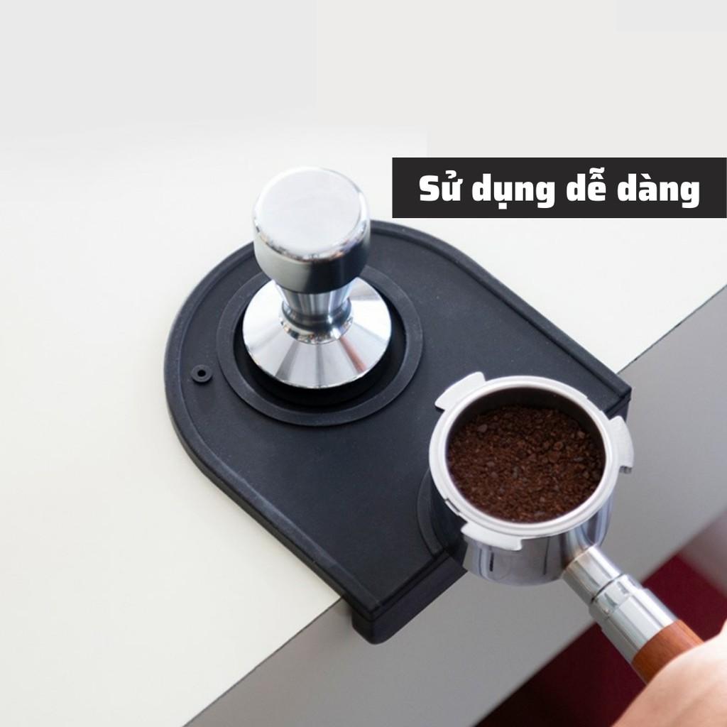 Miếng Lót Chống Trượt Tamper Bằng Cao Su Hỗ Trợ Nén Cà phê nguyên chất Espresso pha chế cafe rang xay máy Arabica