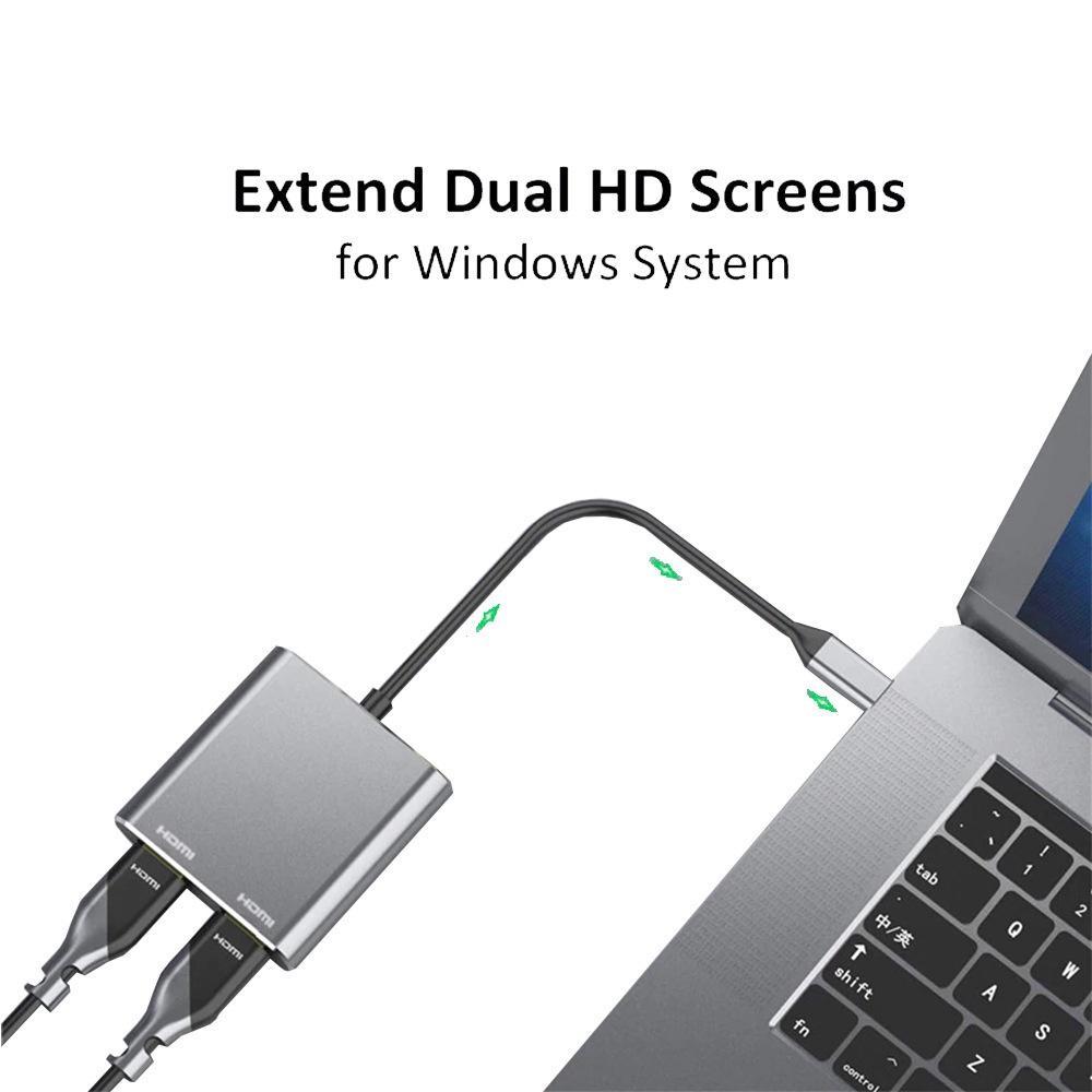 Hub Chuyển Đổi Type C Sang HDMI 2 Trong 1 4K Chuyên Dụng Cho Macbook Laptop Điện Thoại