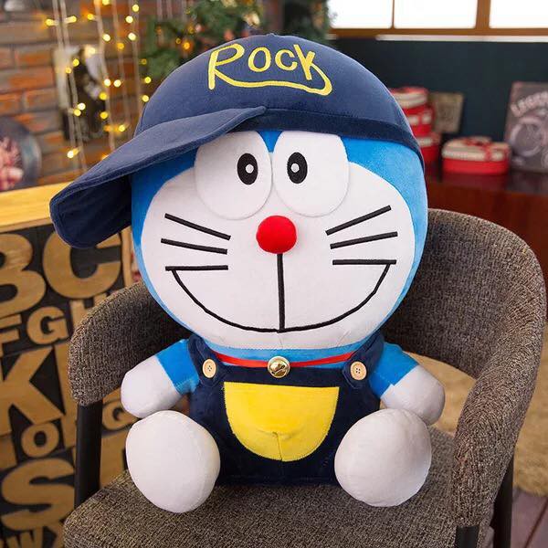 Gấu bông Doraemon nón Rock-Gấu bông hoạt hình- Gấu bông cho bé