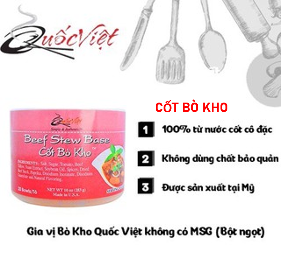 Gia vị Cốt bò kho Quốc Việt - Hộp 300g - VN10466
