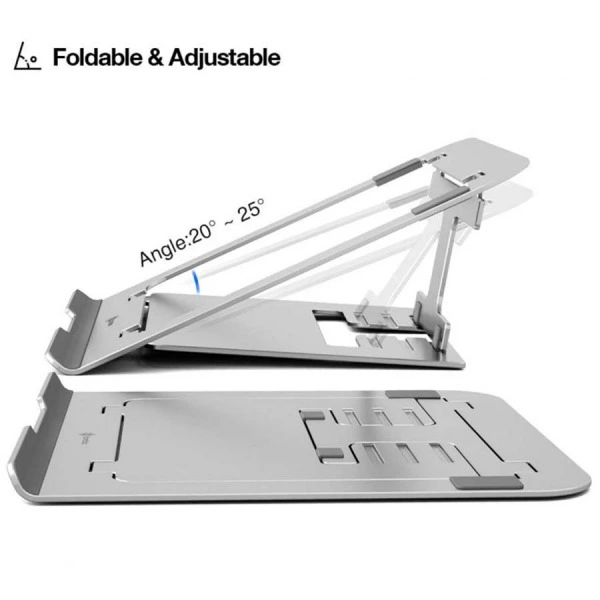 Đế đỡ tản nhiệt TomToc Folding Aluminum Laptop Stand Hàng chính Hãng