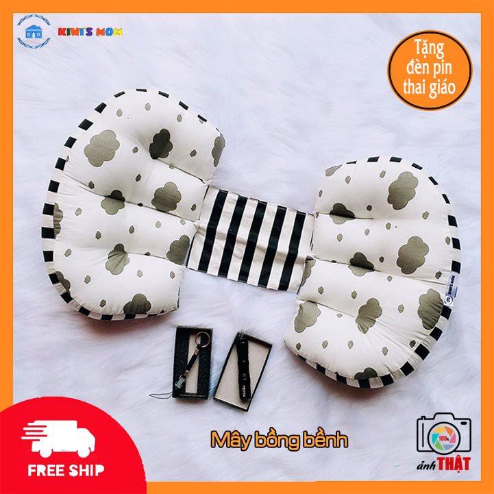 GỐI ĐỠ BỤNG BẦU CÁNH TIÊN CAO CẤP - Điều chỉnh được khoảng cách, vải cotton Hàn Quốc